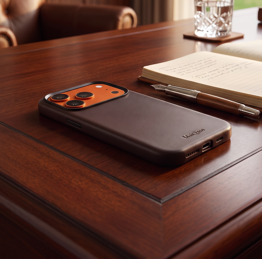 MaiQase Genuine Oil-Wax Leather Case for iPhone