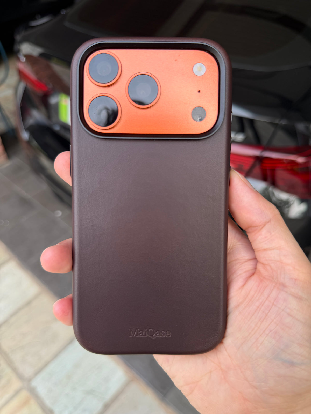 MaiQase Genuine Oil-Wax Leather Case for iPhone